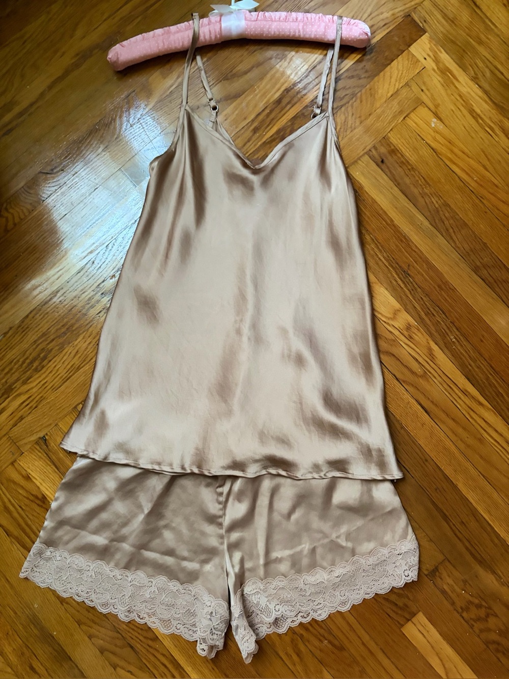 Two Piece Silk Pajama Set - Picture 7 of 10